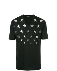 Мужская черная футболка с круглым вырезом со звездами от GUILD PRIME
