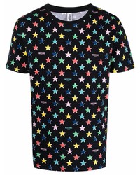 Мужская черная футболка с круглым вырезом со звездами от Moschino