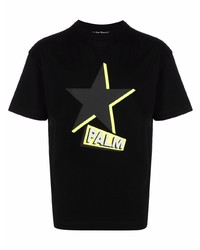 Мужская черная футболка с круглым вырезом со звездами от Palm Angels
