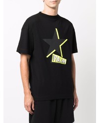 Мужская черная футболка с круглым вырезом со звездами от Palm Angels