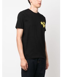 Мужская черная футболка с круглым вырезом со звездами от DSQUARED2