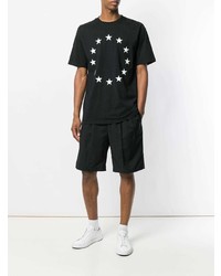 Мужская черная футболка с круглым вырезом со звездами от Études