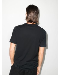Мужская черная футболка с круглым вырезом от Salvatore Ferragamo