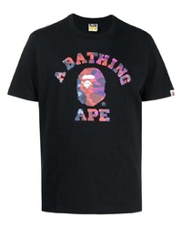 Мужская черная футболка с круглым вырезом от A Bathing Ape