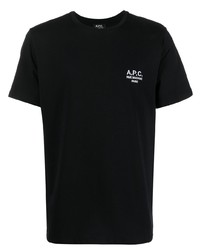 Мужская черная футболка с круглым вырезом от A.P.C.