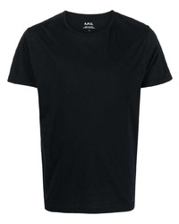 Мужская черная футболка с круглым вырезом от A.P.C.