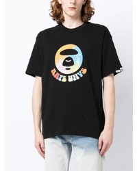 Мужская черная футболка с круглым вырезом от AAPE BY A BATHING APE