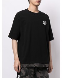 Мужская черная футболка с круглым вырезом от AAPE BY A BATHING APE