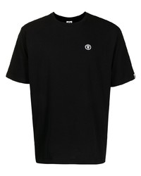 Мужская черная футболка с круглым вырезом от AAPE BY A BATHING APE