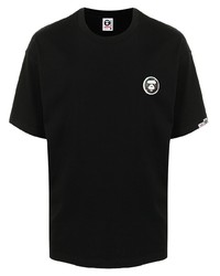 Мужская черная футболка с круглым вырезом от AAPE BY A BATHING APE