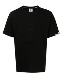 Мужская черная футболка с круглым вырезом от AAPE BY A BATHING APE