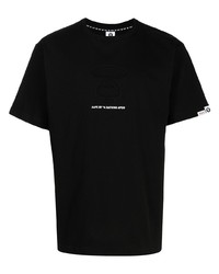 Мужская черная футболка с круглым вырезом от AAPE BY A BATHING APE
