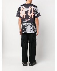 Мужская черная футболка с круглым вырезом от 44 label group