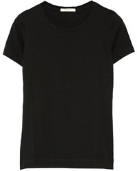 Женская черная футболка с круглым вырезом от ADAM by Adam Lippes