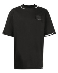 Мужская черная футболка с круглым вырезом от Ader Error