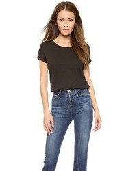 Женская черная футболка с круглым вырезом от AG Jeans
