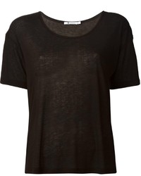 Женская черная футболка с круглым вырезом от Alexander Wang