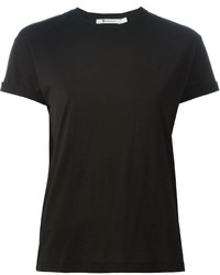 Женская черная футболка с круглым вырезом от Alexander Wang