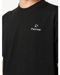 Мужская черная футболка с круглым вырезом от Palmes