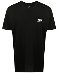 Мужская черная футболка с круглым вырезом от Alpha Industries