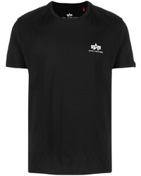 Мужская черная футболка с круглым вырезом от Alpha Industries