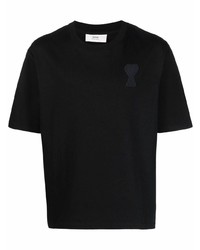 Мужская черная футболка с круглым вырезом от Ami Paris