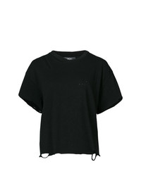 Женская черная футболка с круглым вырезом от Amiri