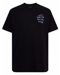 Мужская черная футболка с круглым вырезом от Anti Social Social Club