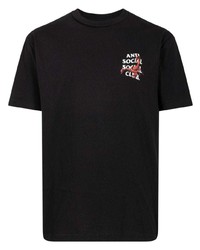 Мужская черная футболка с круглым вырезом от Anti Social Social Club