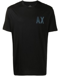 Мужская черная футболка с круглым вырезом от Armani Exchange