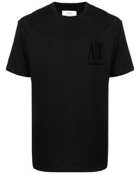 Мужская черная футболка с круглым вырезом от Armani Exchange