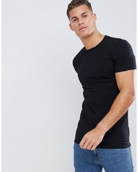 Мужская черная футболка с круглым вырезом от ASOS DESIGN