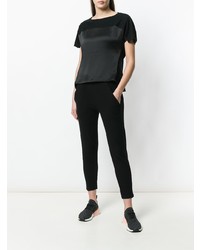 Женская черная футболка с круглым вырезом от Y-3