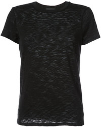Женская черная футболка с круглым вырезом от ATM Anthony Thomas Melillo