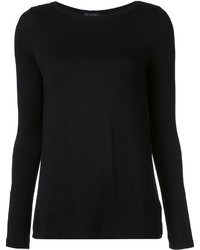 Женская черная футболка с круглым вырезом от ATM Anthony Thomas Melillo