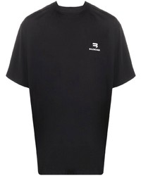 Мужская черная футболка с круглым вырезом от Balenciaga