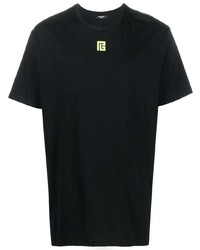 Мужская черная футболка с круглым вырезом от Balmain