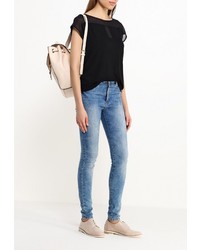 Женская черная футболка с круглым вырезом от Baon