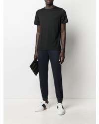 Мужская черная футболка с круглым вырезом от Corneliani