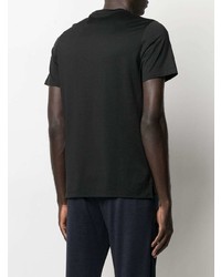 Мужская черная футболка с круглым вырезом от Corneliani