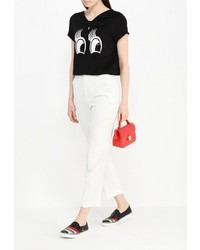 Женская черная футболка с круглым вырезом от BeaYukMui