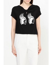 Женская черная футболка с круглым вырезом от BeaYukMui