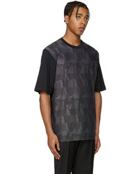 Мужская черная футболка с круглым вырезом от Christopher Kane