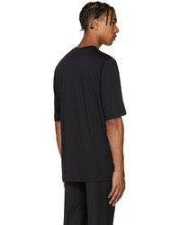 Мужская черная футболка с круглым вырезом от Christopher Kane