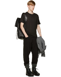 Мужская черная футболка с круглым вырезом от Isabel Benenato