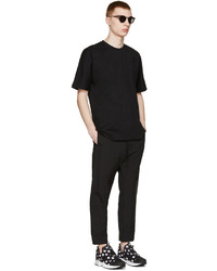 Мужская черная футболка с круглым вырезом от 08sircus