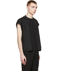 Мужская черная футболка с круглым вырезом от Robert Geller