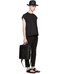 Мужская черная футболка с круглым вырезом от Robert Geller