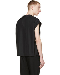 Мужская черная футболка с круглым вырезом от Robert Geller