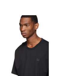 Мужская черная футболка с круглым вырезом от Acne Studios